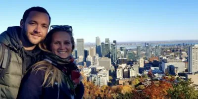 Paul and his girlfriend in Mount Royal, Montreal.