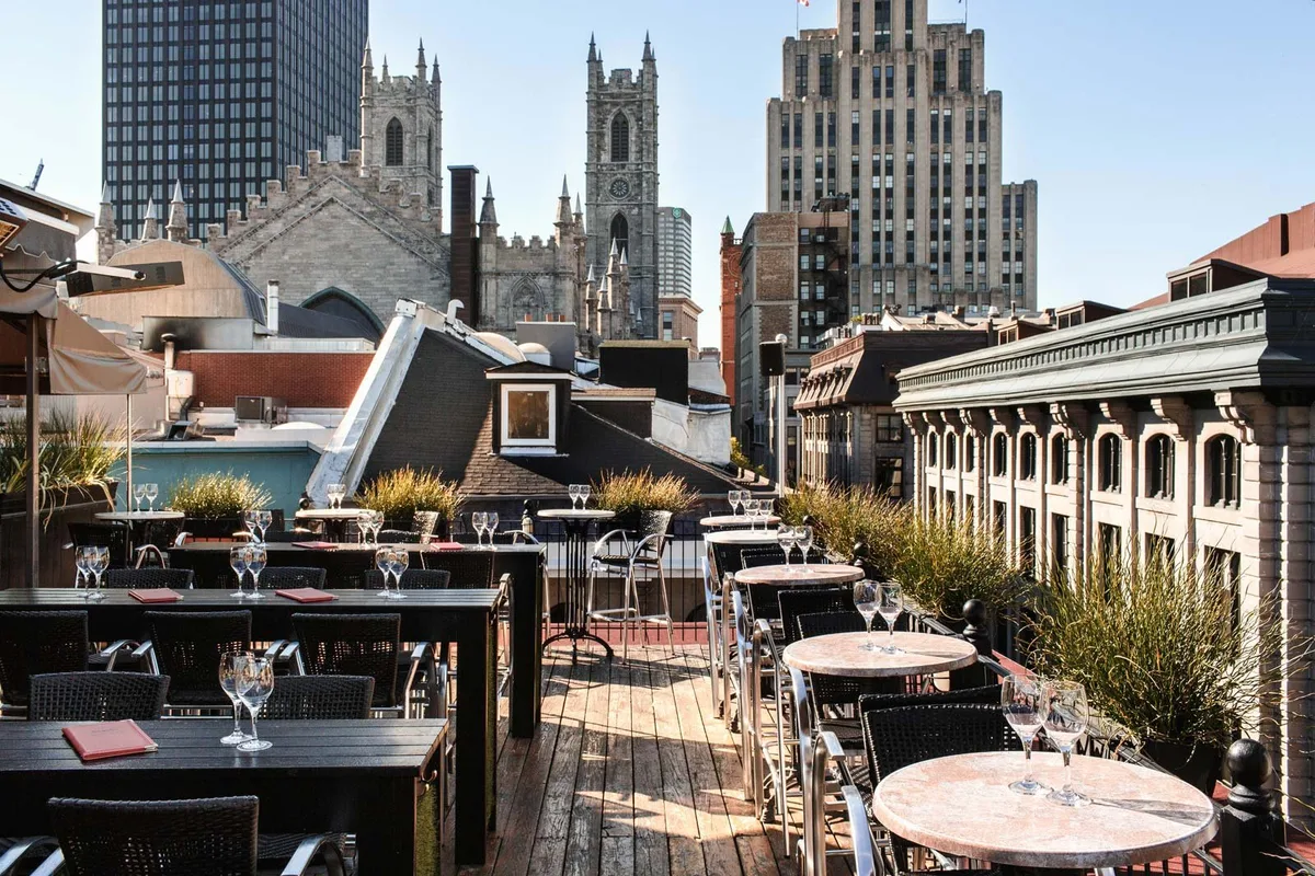 terrace in Montreal hotel