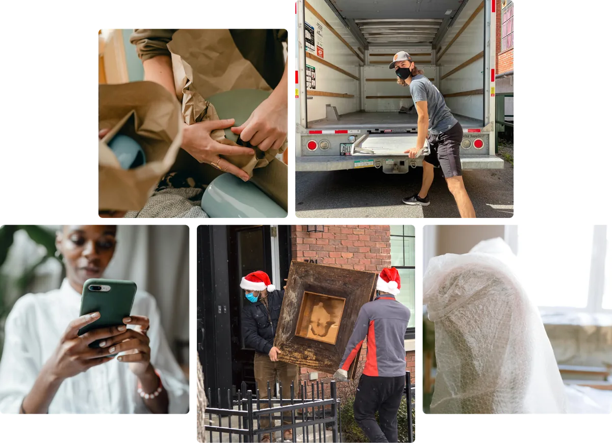 Customer moving moments and MoveMate team in action